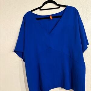 Women's V-Neck Tunic Top in Royal Blue